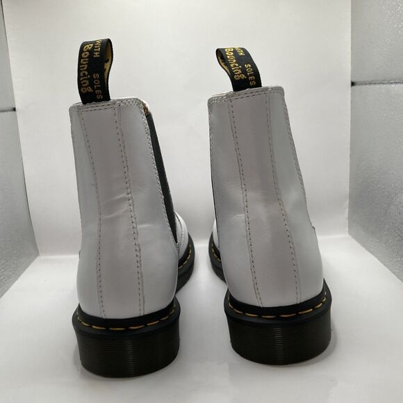 Dr. Martens 2976 Chelsea Boots White Smooth Leather Women’s 11 STORE MODEL - Picture 13 of 16